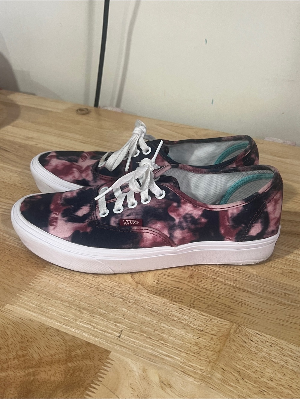 VANS Comfy Cush pink tie dye sneakers size W 8.5 M 7 great condition